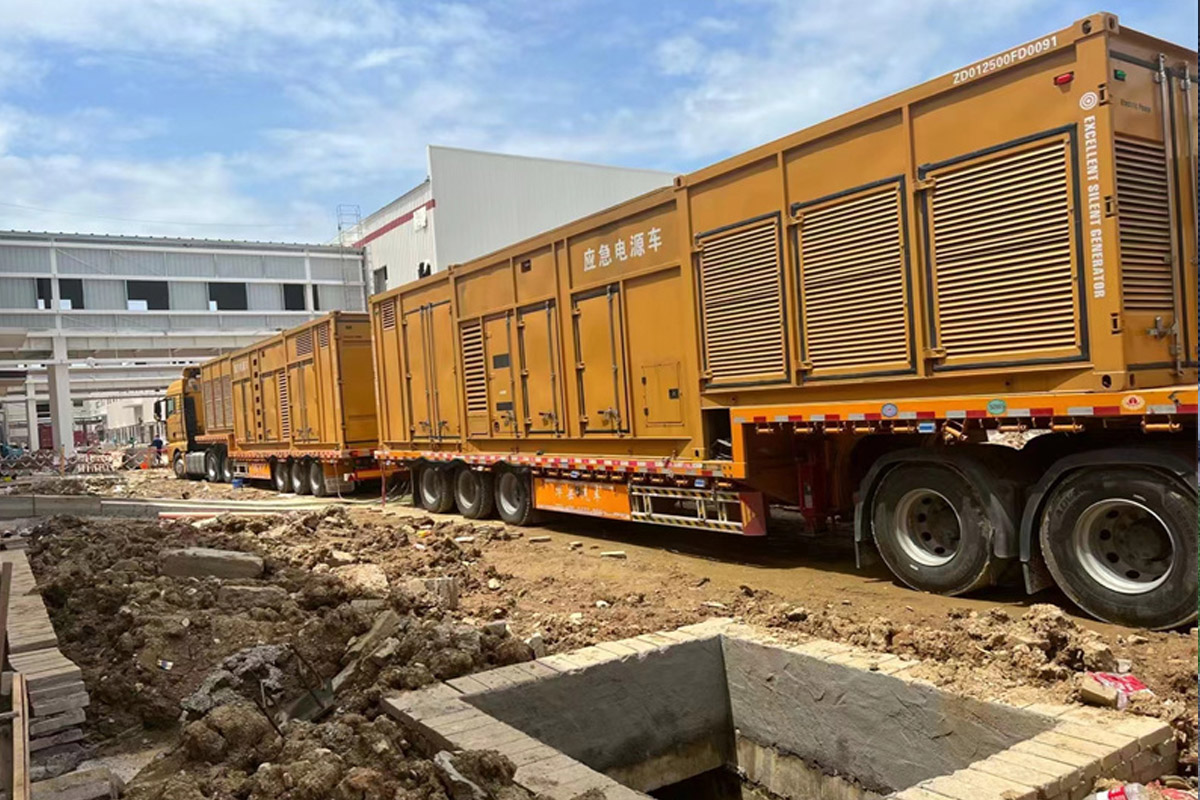 新建发电机租赁施工现场