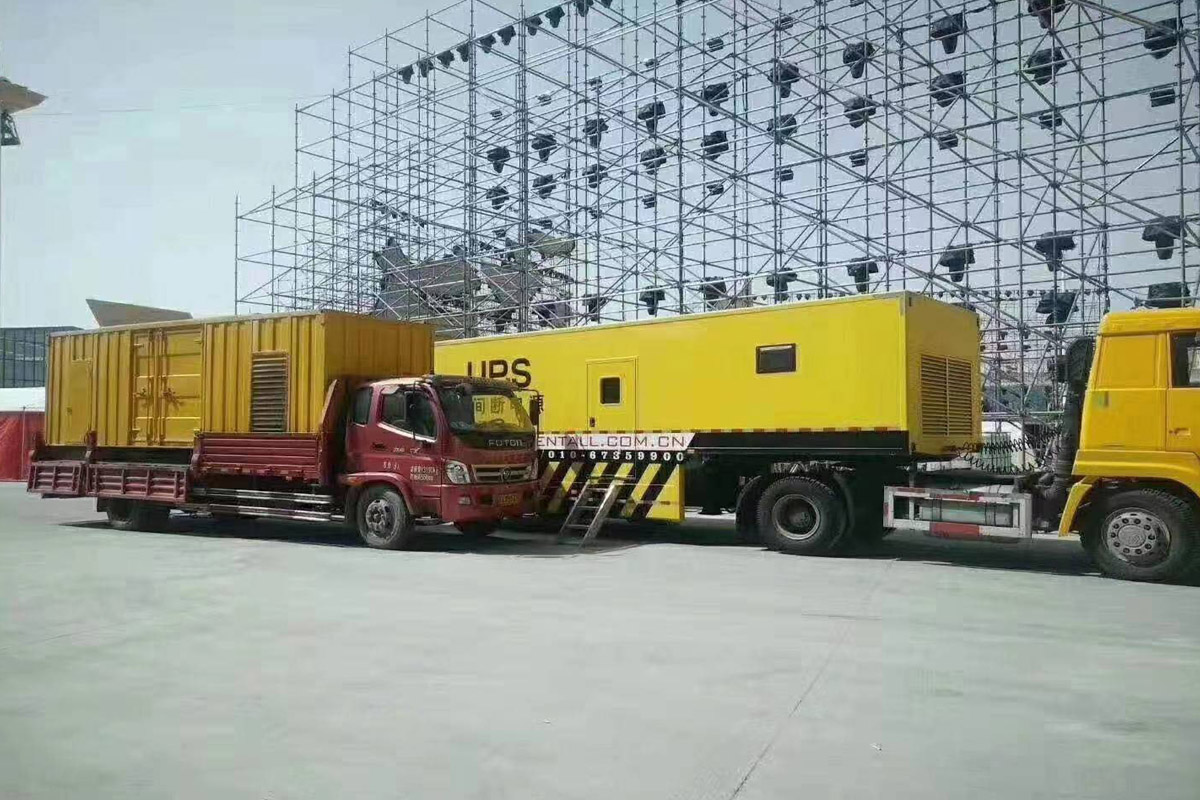 新建发电机租赁施工现场